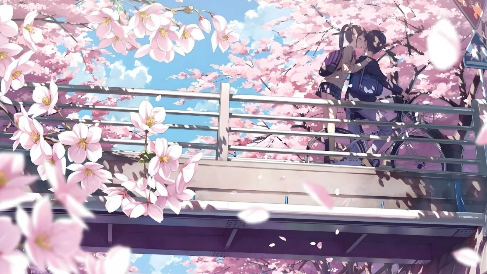 Hình nền hoa đào anime