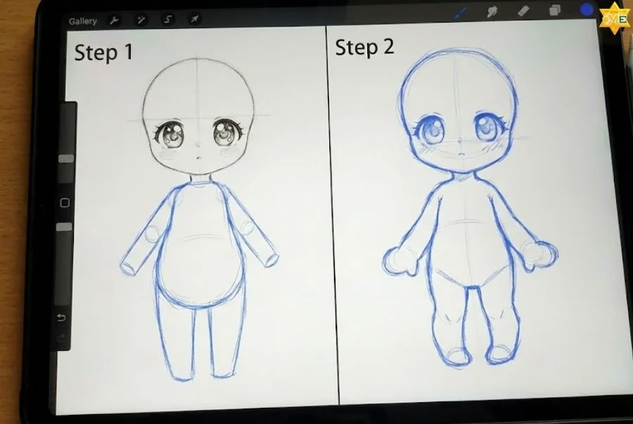 Cách Vẽ Người Anime Chibi Nữ Siêu Dễ Thương & Đơn Giản Từng Bước