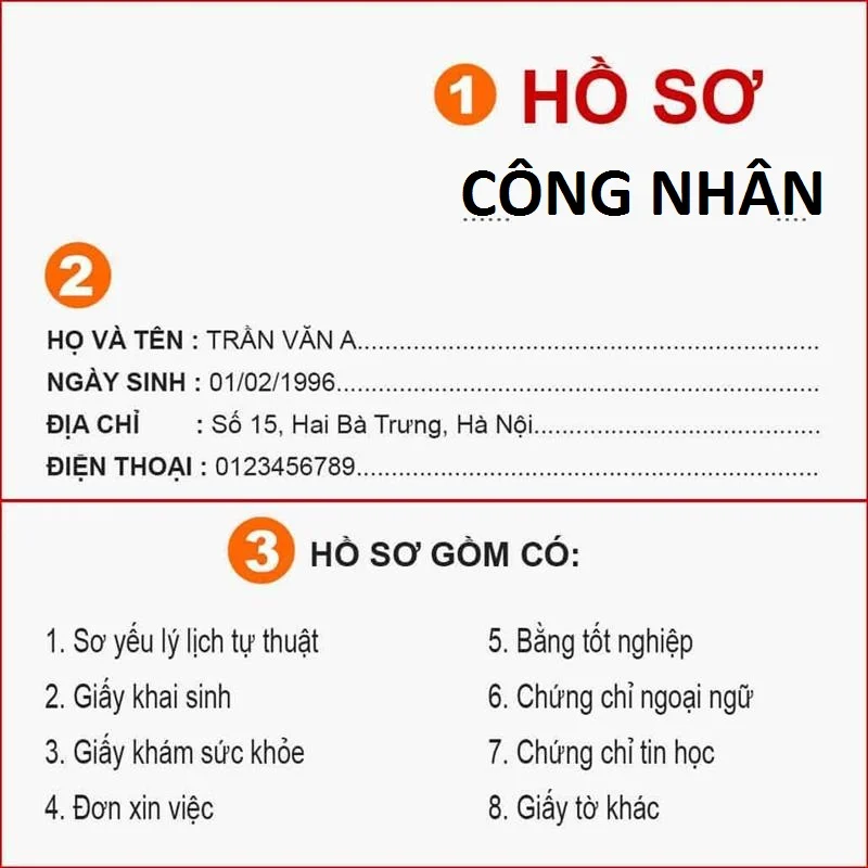 Hướng dẫn cách viết hồ sơ xin việc làm công nhân đơn giản (2)