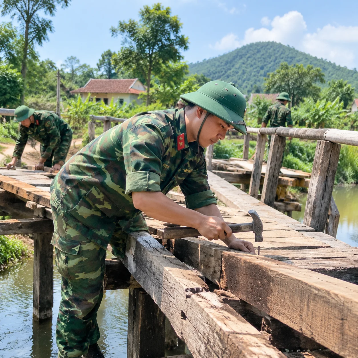 vẽ chú bộ đội, mẫu 27