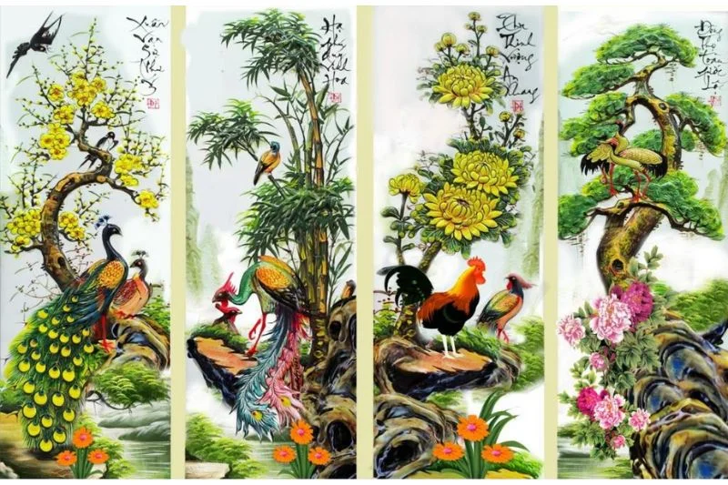 Nguồn gốc bộ tranh tứ quý tùng cúc trúc mai