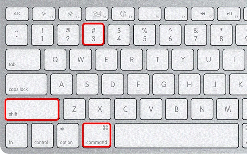 Tổ hợp phím Command Shift 3 chụp ảnh màn hình máy tính