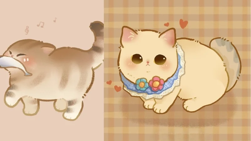 Top những ảnh mèo cute chibi đáng yêu không thể cưỡng