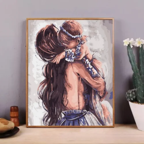 Tranh số hóa mẹ và con gái