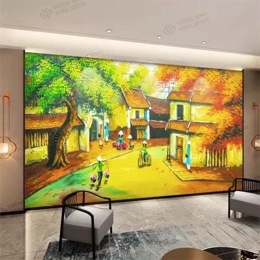 tranh dán tường đồng quê (1)